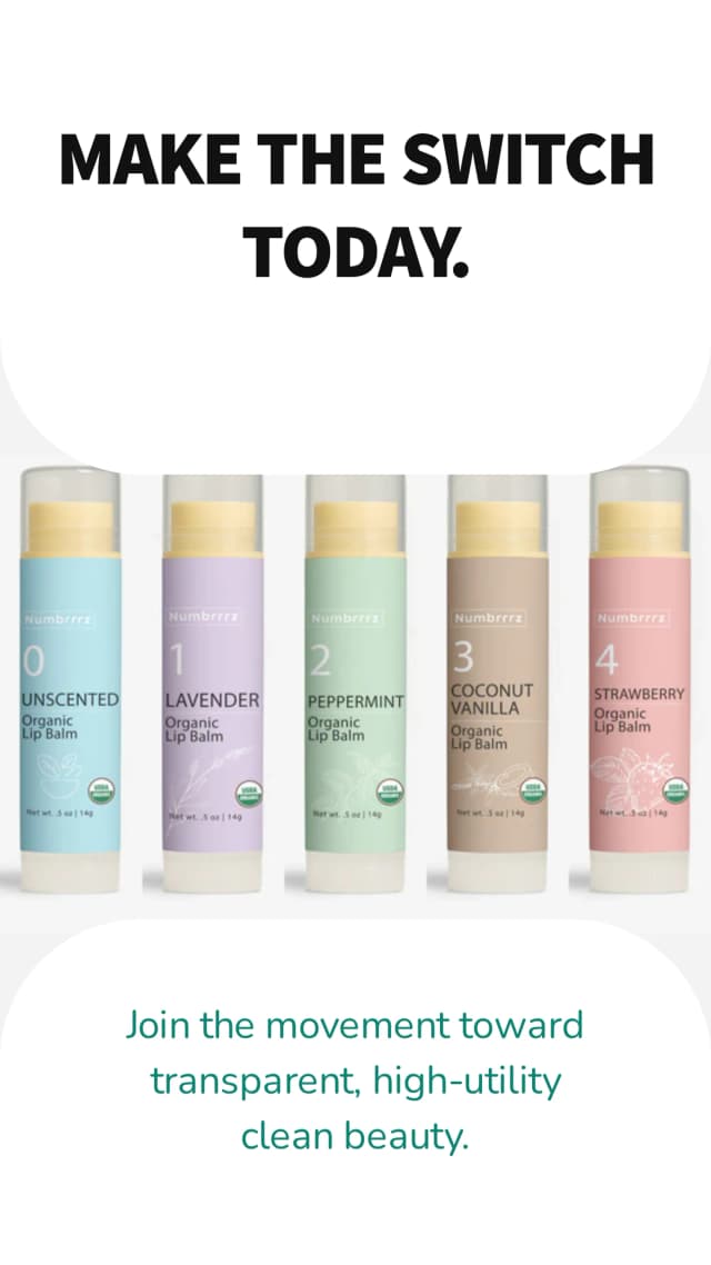 Make the switch to clean lip care with Numbrrrz